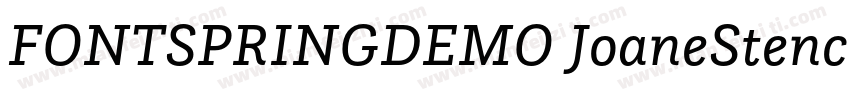 FONTSPRINGDEMO JoaneStencilExtraLig字体转换
